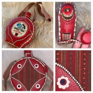 Leather bound Plum Brandy Bottle Prokupac Beograd Manastirka Stara Prepecehica